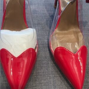 Red Heart-Detail Women's Shoes